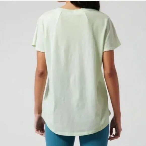 ATHLETA Skyway Flutter Sleeve Tee Light Green Size Medium - Picture 2 of 5